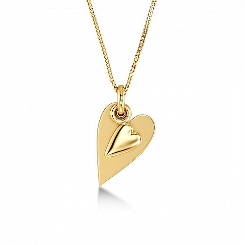 Heart to Heart Necklace Gold by Edblad